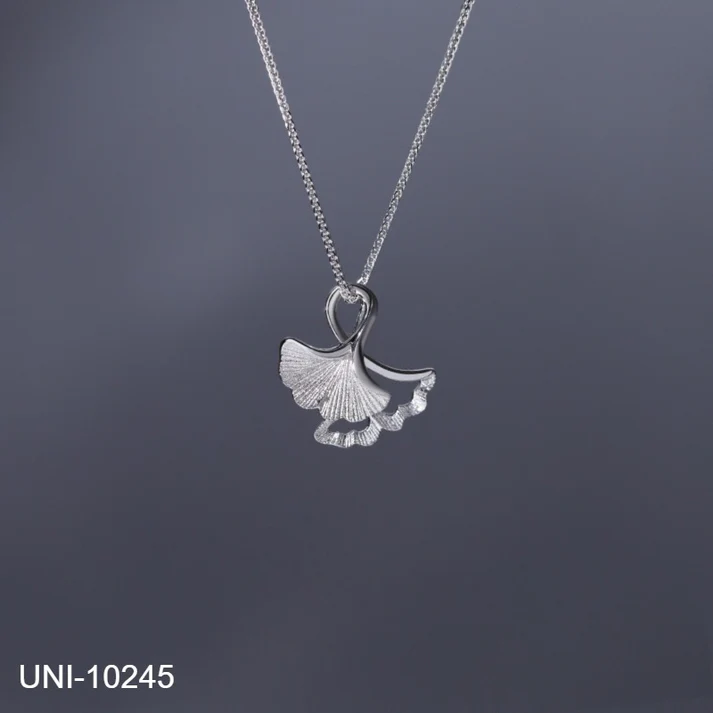Almond Leaf Silver - Necklace